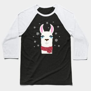 Xmas Llama Baseball T-Shirt